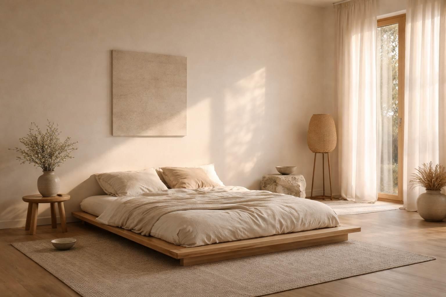 balanced bedroom layout