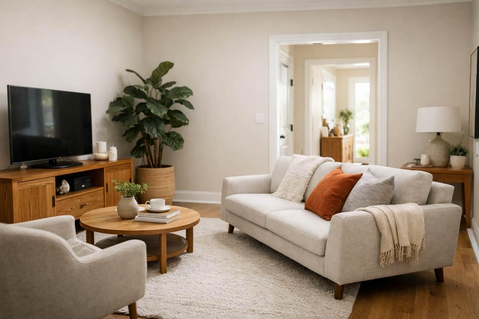 commanding position living room