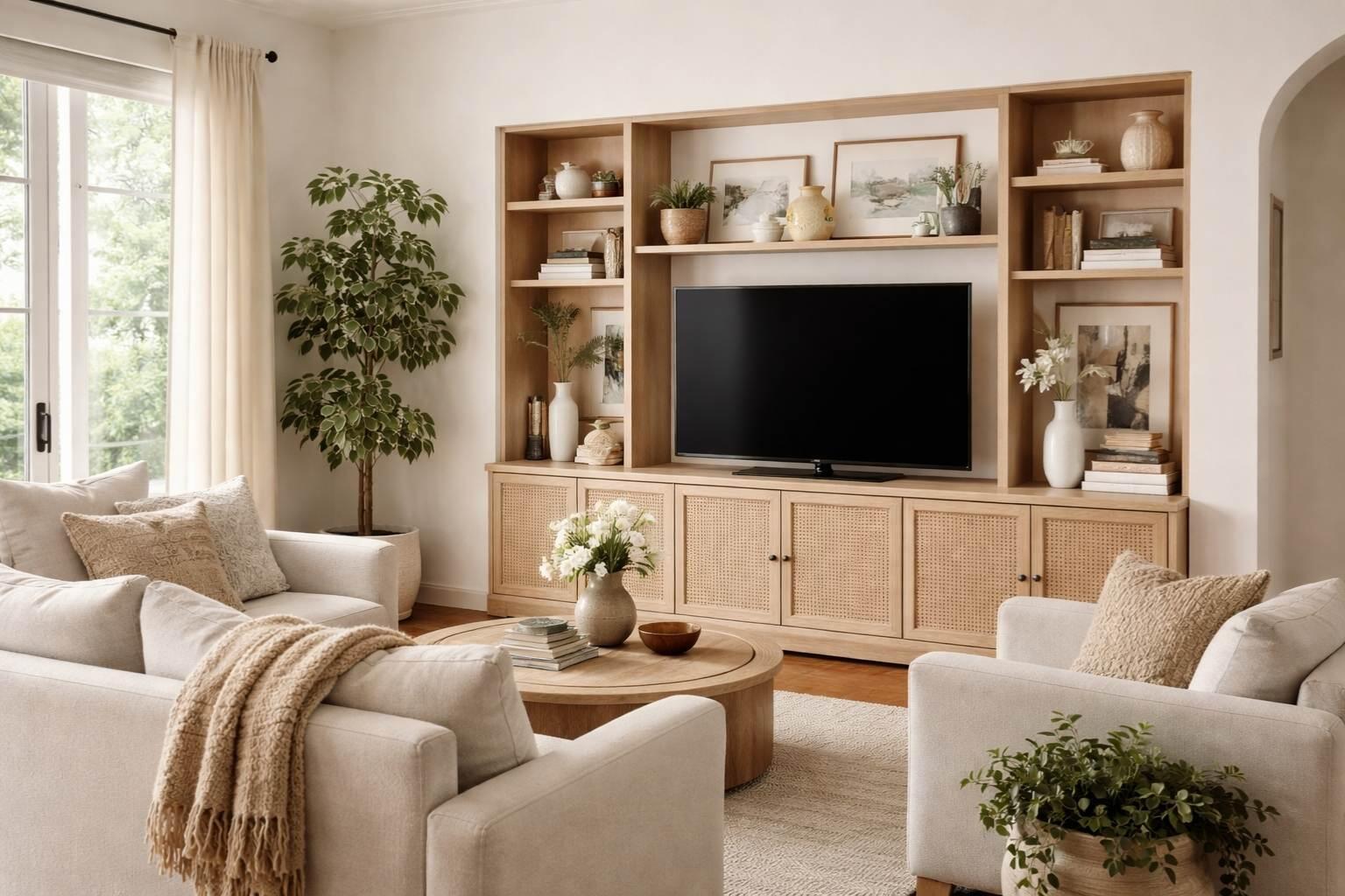 feng shui TV placement living room