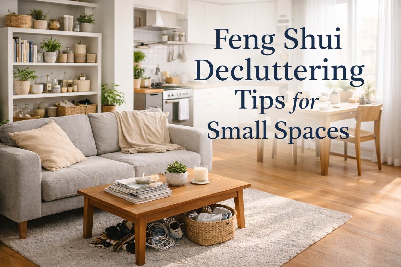 How To Declutter A Small Apartment For Productivity Reference: Feng Shui Decluttering Tips For Small Spaces