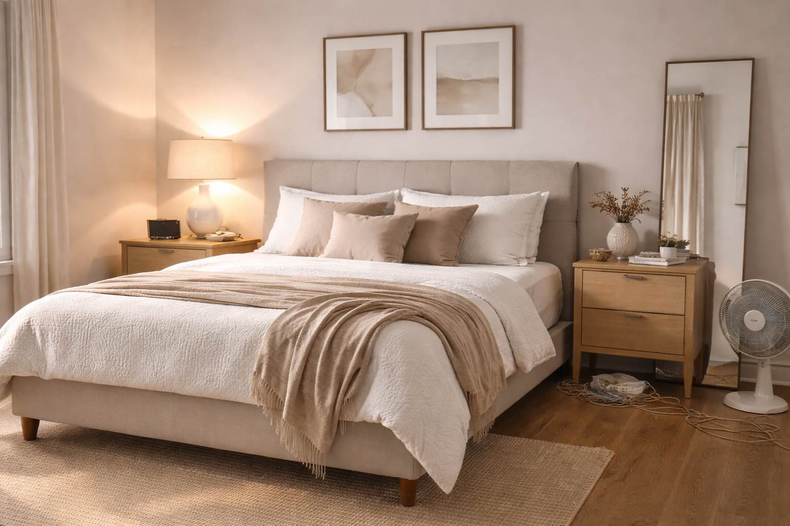 peaceful shared bedroom