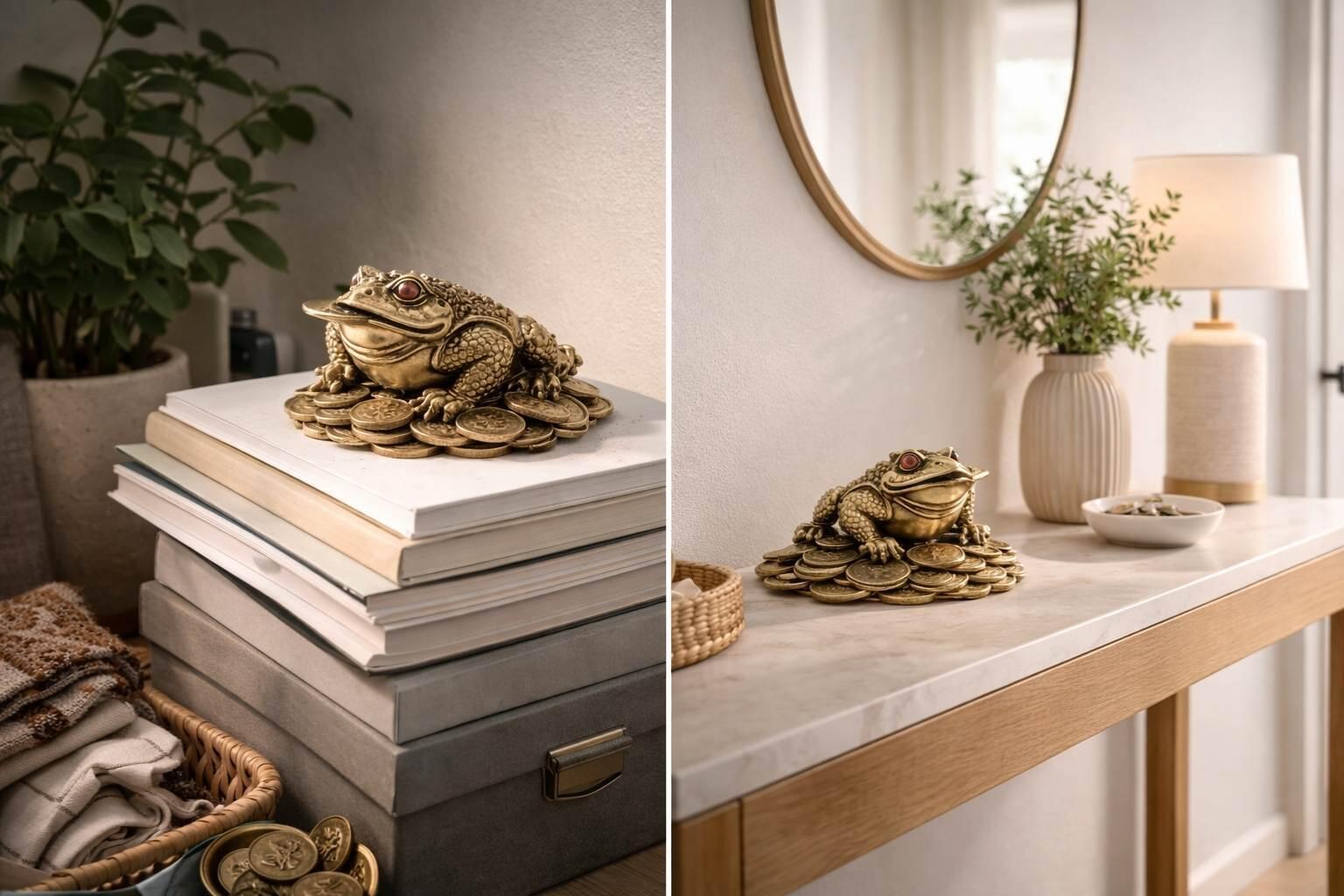 where to place money frog