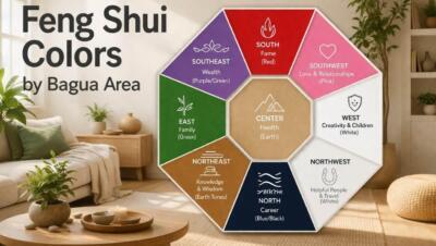 feng shui colors by bagua area