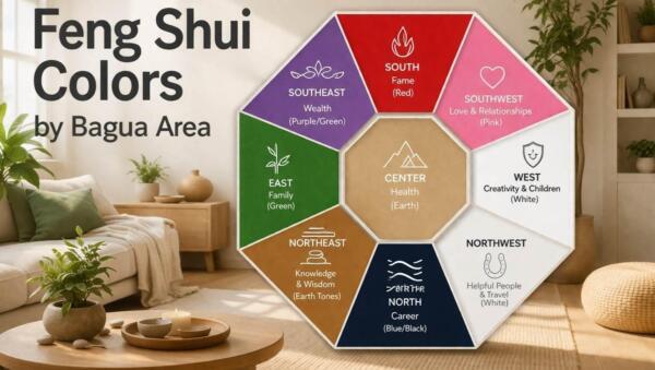 feng shui colors by bagua area