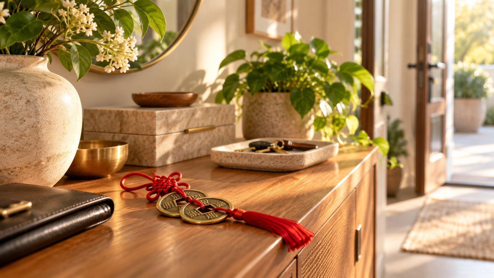 where to place feng shui coins