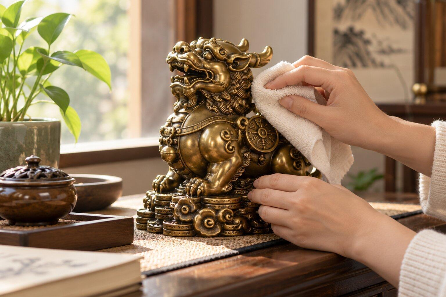pixiu statue care