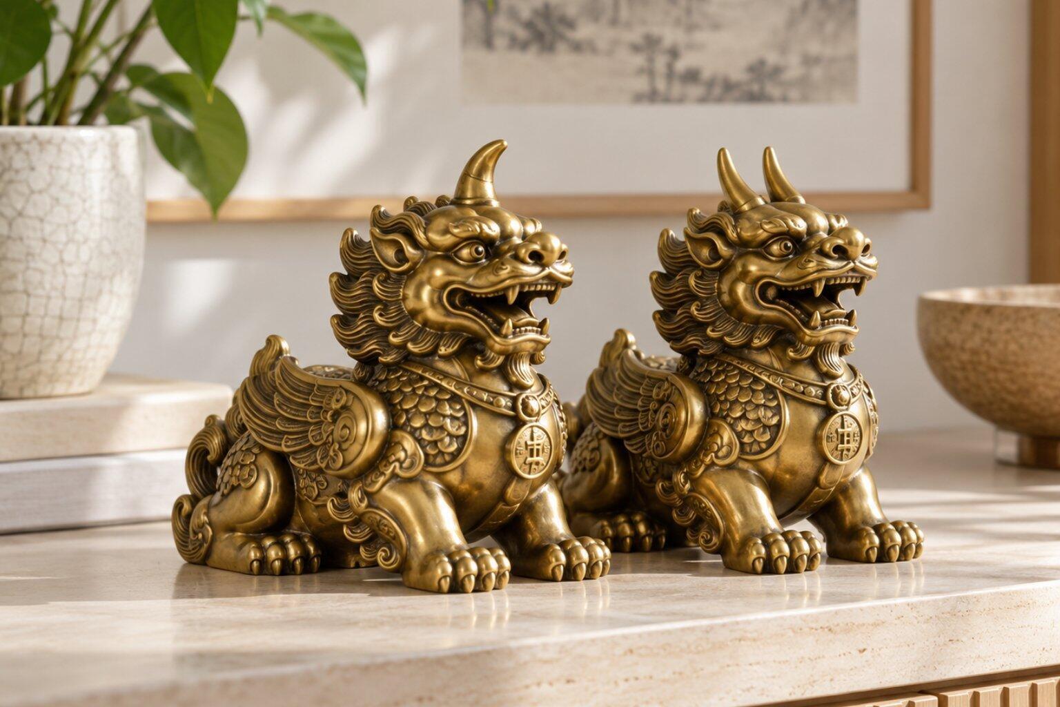 pixiu statue pair