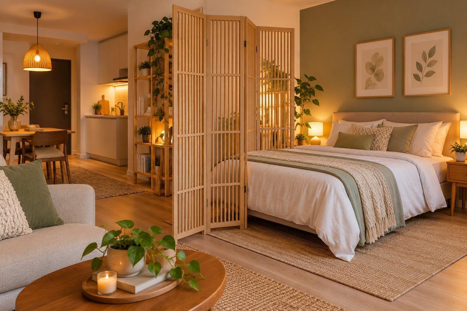 studio apartment sleep zone
